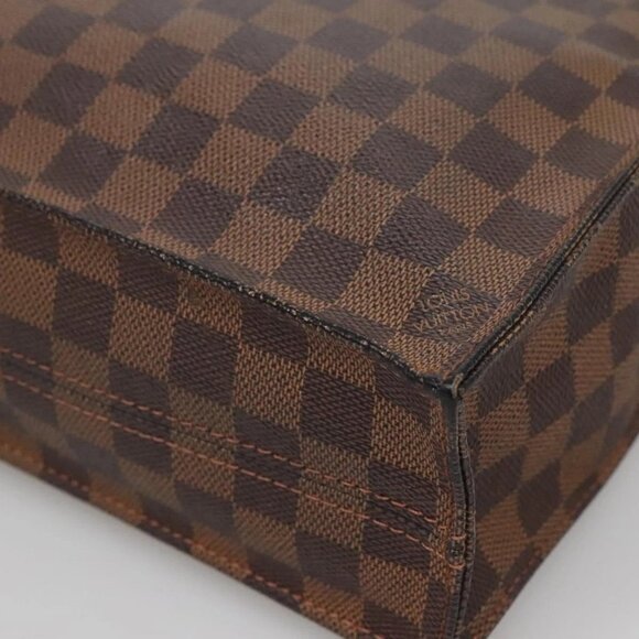 LOUIS VUITTON Damier Ebene Sac Plat Hand Bag N51140 LV Auth 136771 - Picture 4 of 16